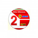 Gilles VILLENEUVE n°2 sticker vinyle laminé