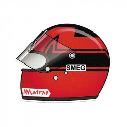 Gilles VILLENEUVE Helmet sticker vinyle laminé gauche