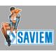 SAVIEM Pin Up Vintage gauche Sticker vinyle laminé