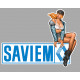 SAVIEM Pin Up Vintage droite Sticker vinyle laminé