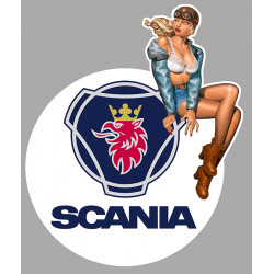 SCANIARight Vintage Pin Up Laminated decal
