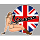 VESPA  right UK Pin Up laminated decal