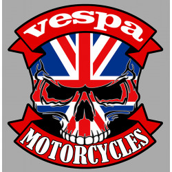 VESPA UK Motrocycles Skull Sticker vinyle laminé
