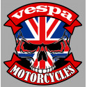 VESPA UK Motorcycles Skull laminated decal