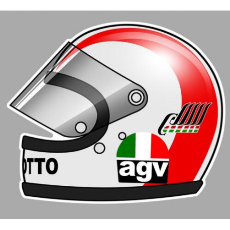 J.CECOTTO Helmet sticker vinyle laminé gauche