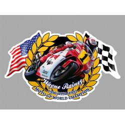 RAINEY Moto GP WORLD CHAMPION laminated decal