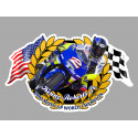 Kenny ROBERTS Jr  Moto GP  WORLD CHAMPION  sticker vinyle laminé