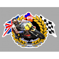 Barry SHEENE  Moto GP  WORLD CHAMPION  sticker vinyle laminé