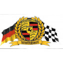 PORSCHE " Stuttgart "  Sticker  vinyle laminé