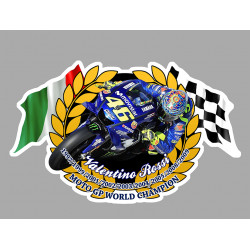 Valentini ROSSI  Moto GP  WORLD CHAMPION  sticker vinyle laminé