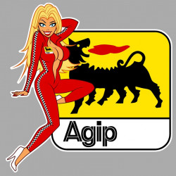 AGIP right Pin up Laminated  decal
