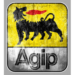 AGIP Sticker vinyle laminé " dessiné vieilli "