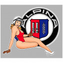 ALPINA rigth Pin up   laminated decal