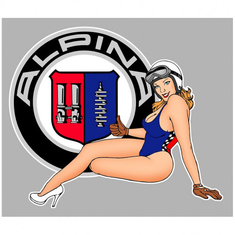 ALPINA left Pin up   laminated decal