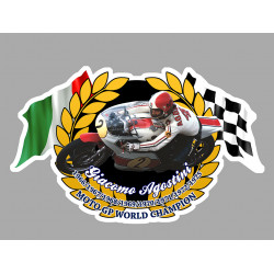 G.AGOSTINI Moto GP  WORLD CHAMPION  sticker vinyle laminé