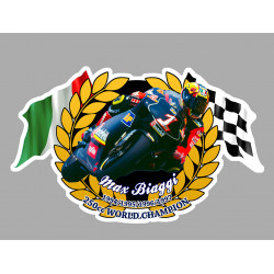 Max BIAGGI Moto GP WORLD CHAMPION laminated decal