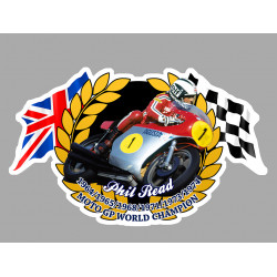 Phil READ Moto GP  WORLD CHAMPION  sticker vinyle laminé