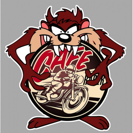 CAFE RACER TAZ  sticker vinyle laminé