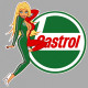 CASTROL Pin Up droite Sticker vinyle laminé