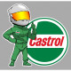 CASTROL PILOTE gauche Sticker vinyle laminé