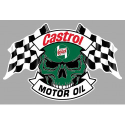 CASTROL Skull-Flags laminated vinyl decal