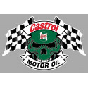 CASTROL Skull-Flags Sticker vinyle laminé