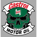 CASTROL Skull Sticker vinyle laminé