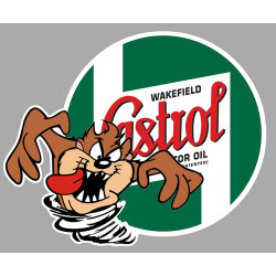 CASTROL TAZ droit Sticker vinyle laminé