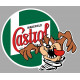 CASTROL TAZ gauche Sticker vinyle laminé