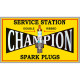 CHAMPION  Service station Sticker vinyle laminé