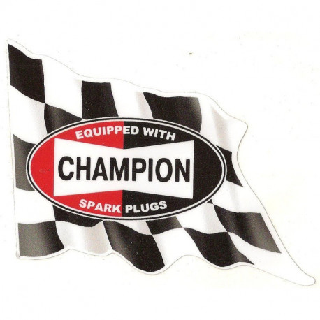 CHAMPION  Flag gauche Sticker vinyle laminé