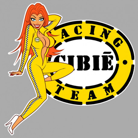 CIBIE  Pin up Sticker droite vinyle laminé