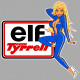 ELF  Pin Up gauche Sticker vinyle laminé