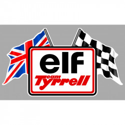 ELF  TYRRELL Flags Sticker vinyle laminé