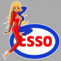 ESSO Pin up droite Sticker vinyle laminé