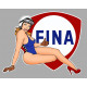 FINA  Pin Up droiteSticker vinyle laminé