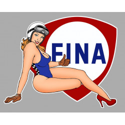 FINA  Pin Up droiteSticker vinyle laminé