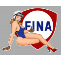 FINA  Pin Up droite Sticker vinyle laminé