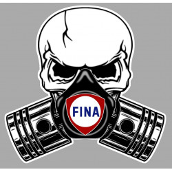 FINA  Pistons- Skull Sticker vinyle laminé