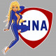 FINA  Pin Up droite  Sticker vinyle laminé