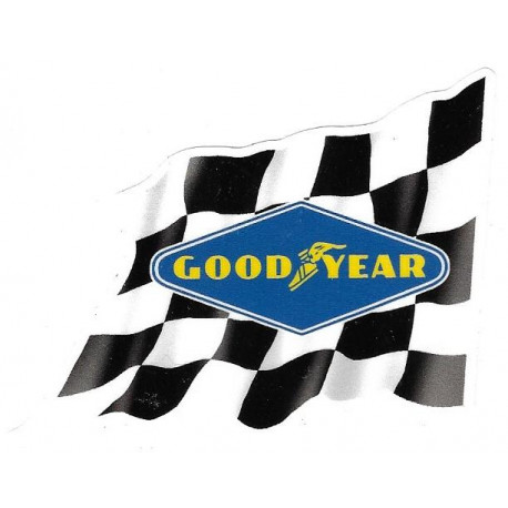 GOOD YEAR Flag droit Sticker vinyle laminé