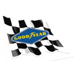 GOOD YEAR  Left Flag Laminated decal