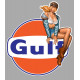 GULF Pin Up  Sticker droite vinyle laminé