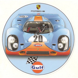 PORSCHE GULF Sticker vinyle laminé