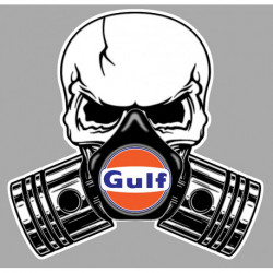 GULF Piston-Skull Sticker vinyle laminé