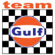 GULF TEAM Sticker vinyle laminé