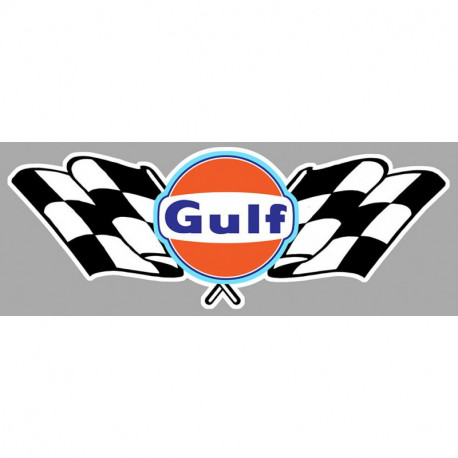 GULF Flags Sticker vinyle laminé