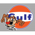 GULF TAZ gauche Sticker vinyle laminé