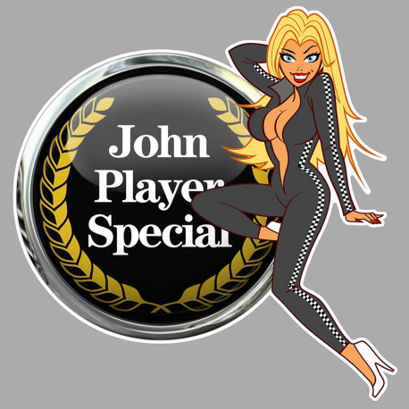 JPS Left Pin Up  laminated decal