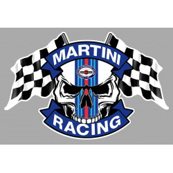 MARTINI  Racing Skull-Flags Sticker vinyle laminé